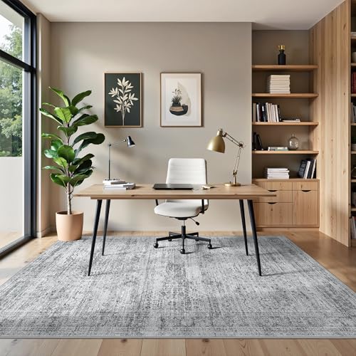 5x7 Area Rugs for Living Room (Grey/Ivory / 5' x 7' (Rectangular))