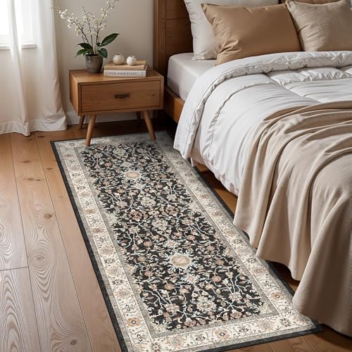 Black 3x7 Area Rugs for Bedroom (Black / 3' x 7' (Rectangular))