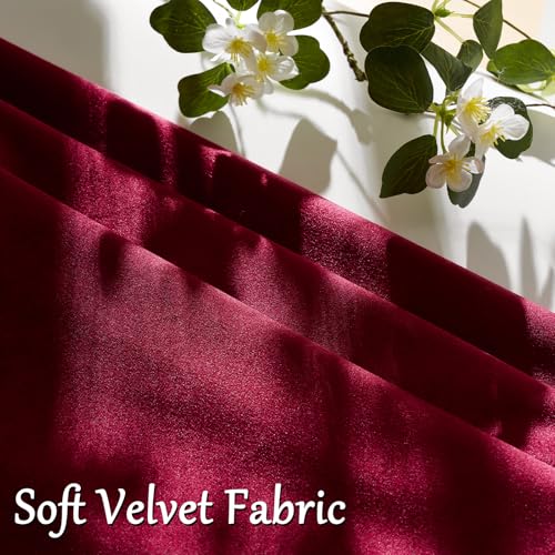 Burgundy Velvet Pillow Covers 12x20 Decorative Pillows Pack of 2 (Burgundy / 20" x 12" (Pack of 2))