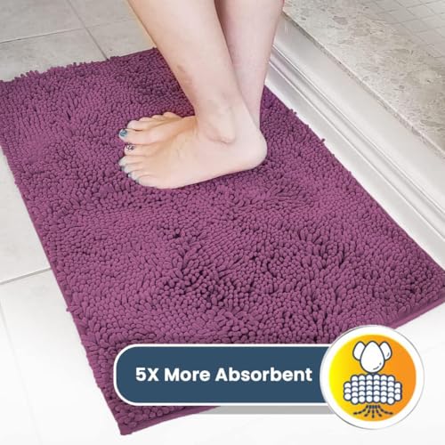 Super Water Absorbent Door Mat Indoor (Dark Purple / 36" x 120")