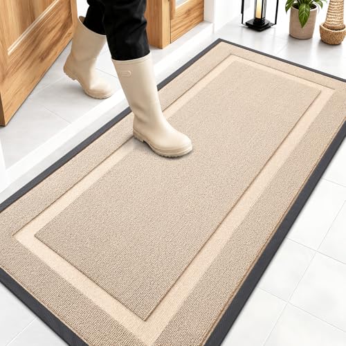 Front Door Mat Outside 47x23 (Off-white / 47" x 23")