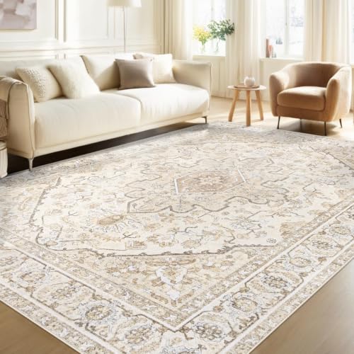 Area Rugs 6x9 Vintage Rug (Light Beige Brown / 6' X 9' (Rectangular))