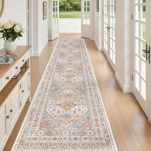 2'6 x 12' Runner Rug Non Slip (Orange / 2'6" x 12' (Runner))