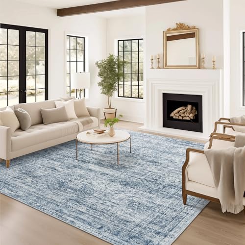 6x9 Area Rug for Living Room Washable Rugs Non (Blue / 6' x 9' (Rectangular))