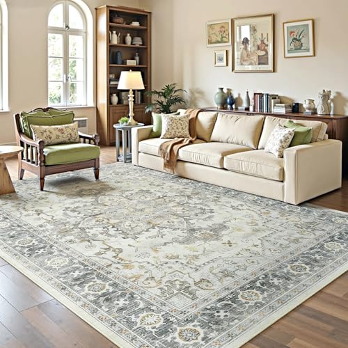 6x9 Taupe Grey Rugs for Bedroom Living Room (Sunflower Grey/Taupe / 6' x 9' (Rectangular))