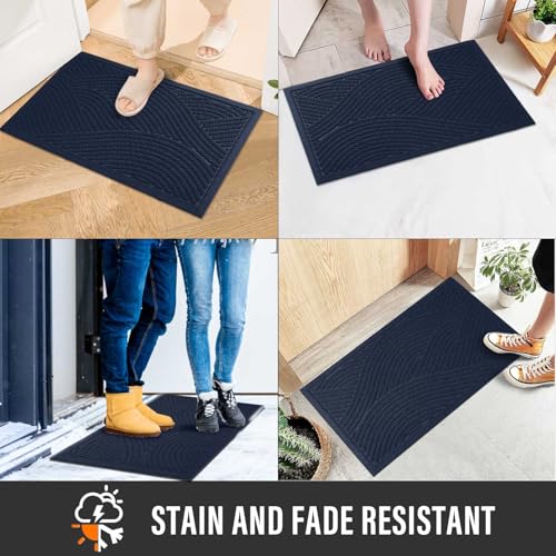 Sturdy Front Door Mat (Blue / 2' x 3' (Rectangular))