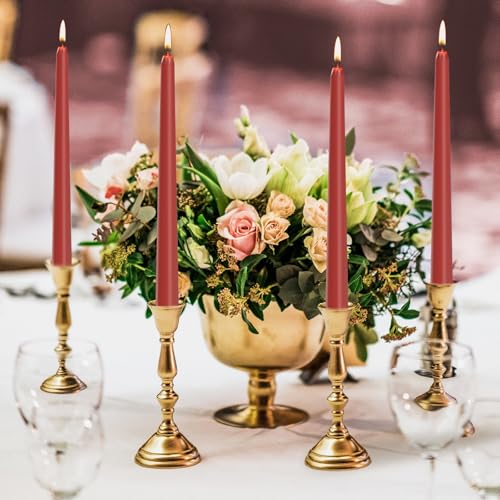 0.87×10 Inch Dark Red Taper Candles (Dark Red)