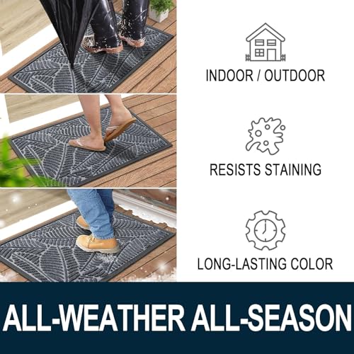 Waterproof Front Doormat (Grey / 59" X 20")