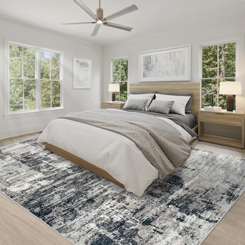 8x10 Area Rugs for Living Room (Black Grey / 8' x 10' (Rectangular))