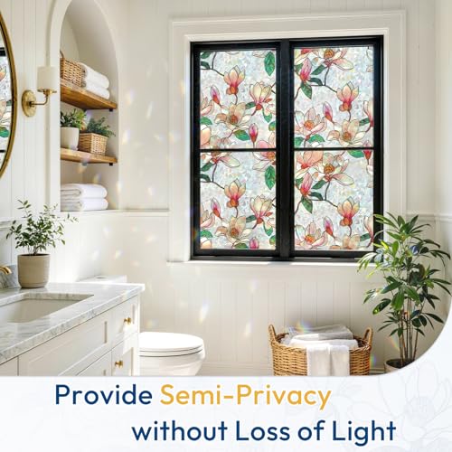 Stained Glass Window Privacy Film (35.4" x 157.4" / Magnolia)