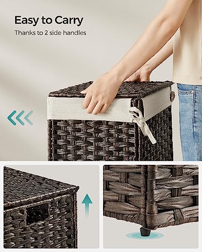 Woven Storage Basket with Lid (35 L / Brown)