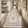 Hallway Runner Rug 2x12 Extra Long Washable Runner (Blue/Red/Multi / 2' x 12' (Runner))