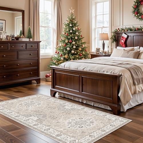 Hallway Washable Runner Rug (3' x 6' (Rectangular) / Beige)