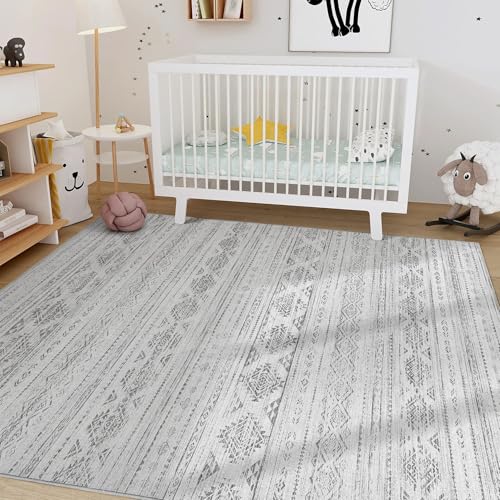 5x8 Area Rugs Living Room (Dark Grey / 5' X 8' (Rectangular))