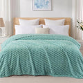 3D Fleece Queen Size Blanket for Bed (Celadon / Queen ( 90x90 IN ))