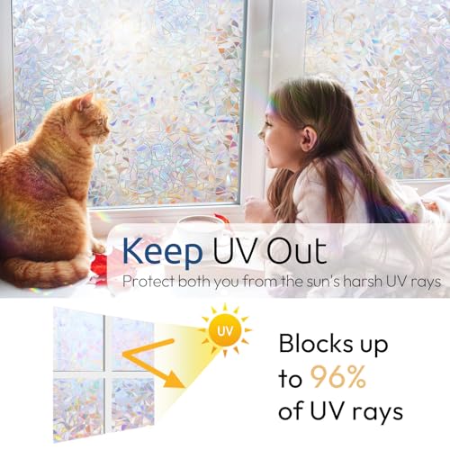 Rainbow Window Privacy Film (17.5" x 78.7" / Clear)