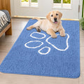 Dog Door Mat for Muddy Paws (40"X32" / Cornflower Blue and White)