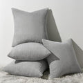 Decorative Grey Throw Pillow Covers Cushion Cases (Lightgrey / 16" x 16" (Pack of 4))