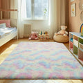 5x8 Shag Area Rug for Bedroom (Rainbow / 5' x 8' (Rectangular))