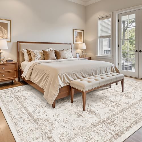 9x12 Area Rugs for Living Room (Brown/Ivory / 9' x 12' (Rectangular))