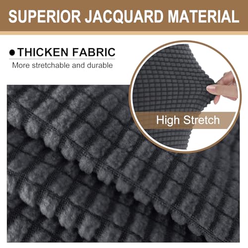 Stretch Futon Cover Armless Bed Slipcover (Dark Grey / Futon)