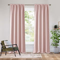 Bedroom Blackout Curtains 80 inches Long (100% Blackout - Baby Pink / 34"W x 80"L (Pack of 2))