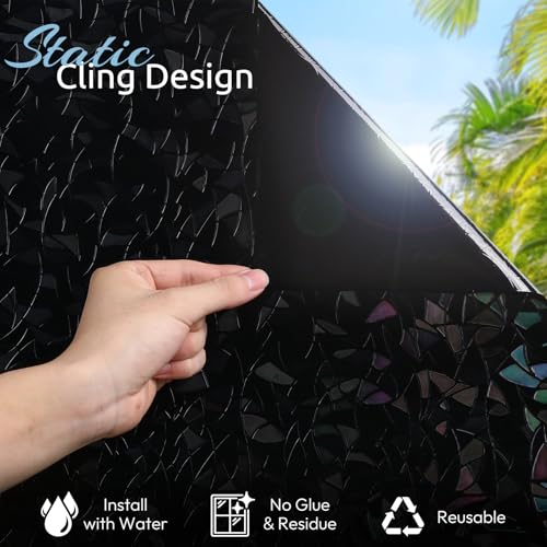 Rainbow Window Privacy Film (29.5" x 118.1" / Black)
