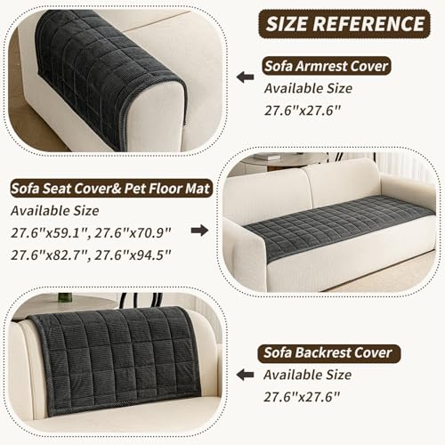 Couch Covers for Dogs (Dark Grey / 1PC/27.6"x94.5")