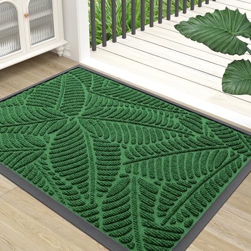 Waterproof Front Doormat (Green / 29.5" X 17")