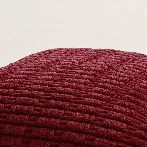 4 Packs Decorative Throw Pillow Covers for Living Room Couch Bed (26" x 26" (Pack of 4) / Burgundy)