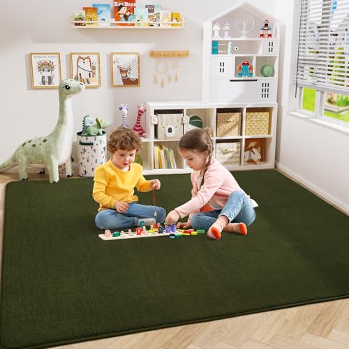 Olive Green Area Rugs for Bedroom Living Room (6' x 9' (Rectangular) / Olive Green)