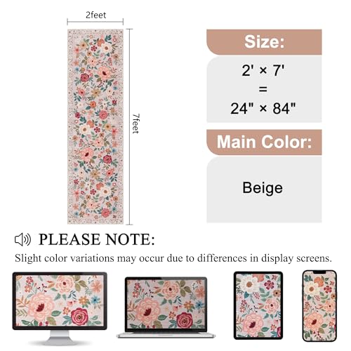 2x7 Runner Rug for Hallway (Beige / 2' x 7' (Rectangular))