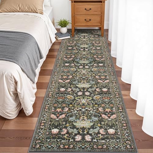Washable 2x8 Hallway Runner Rug (2' x 8' (Rectangular) / Green)