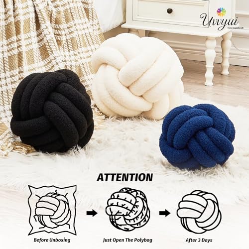 Knot Pillow Ball (Black / Small (Pack of 1))