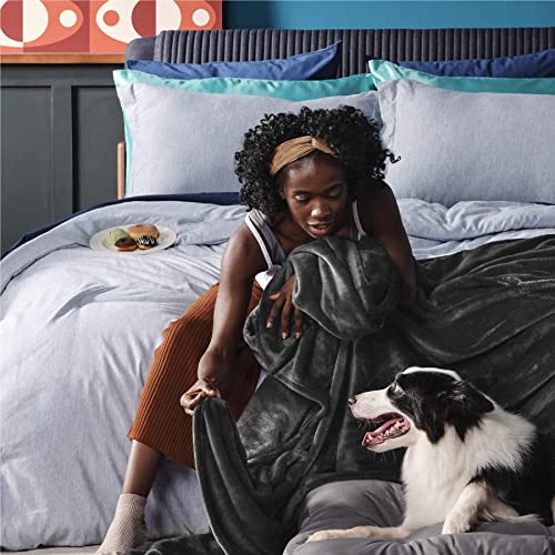 GentleSoft Fleece Blanket Twin Size Dark Grey (Charcoal / Twin (60" X 80"))