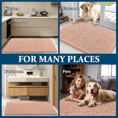 Dog Door Mat for Muddy Paws 59x32 (Peach / 59" X 32")
