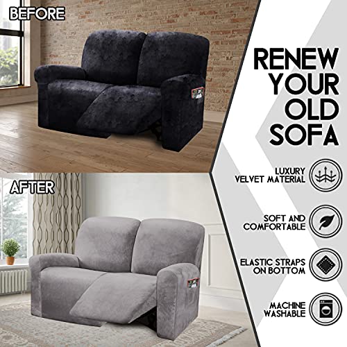 Reclining Love Seat Slipcover (Light Grey)