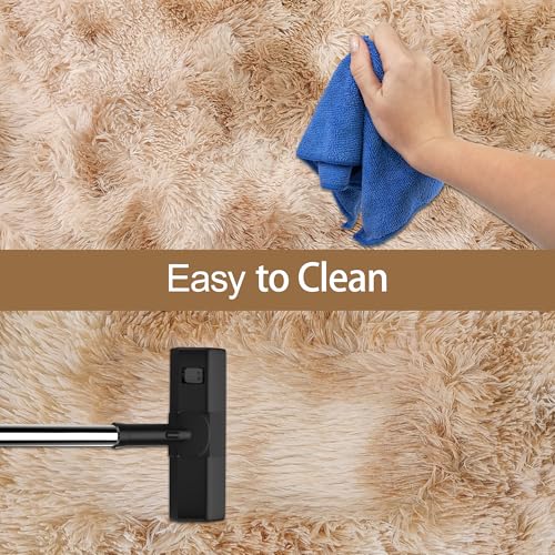 Super Soft Fluffy Living Room Area Rugs 2x8 ft Tie (Tie-dyed Beige / 2' x 8' (Runner))