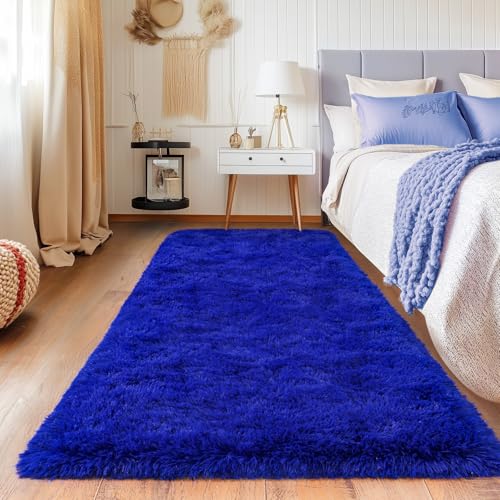 Runner Rugs for Bedroom (2' x 6' (Rectangular) / Royal Blue)