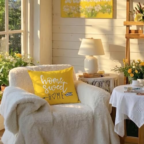 Pillow Covers 18x18 Set of 4 (A-yellow / 18" x 18" (Pack of 4))