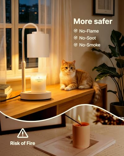 Dimmable Candle Warmer Lamp with Timer (Apricot)