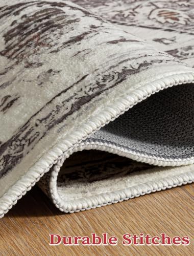 2'6"x8' Washable Non Slip Boho Runner Rug for Hallway (Earth Tone/Multi / 2'6" x 8' (Runner))