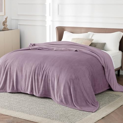 GentleSoft Fleece King Size Blankets for Bed Lavender (Lavender / King (108" x 90"))