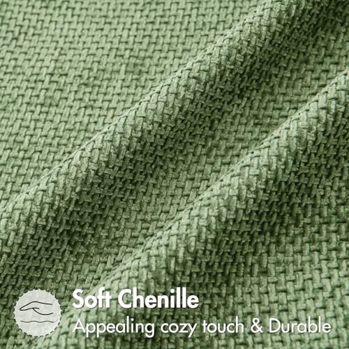 Decorative Couch Throw Pillow Covers 20x20 Inch Sage Green 2 Pack (20" x 20" (Pack of 2) / Sage Green)