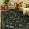 Dark Green Area Rugs 5x7 for Living Room (5' x 7' (Rectangular) / Dark Green)