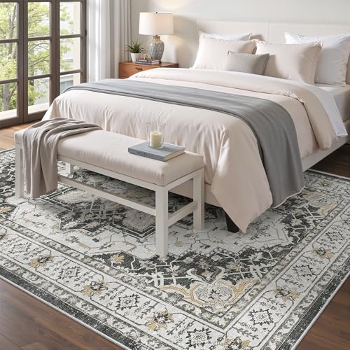 5x7 Area Rugs for Living Room (Black / 5' x 7' (Rectangular))