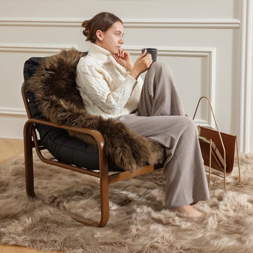 Ashler Faux Fur Rug (2' x 6' (Irregular) / C-dark Coffee)
