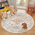 Round Rug 5ft (Orange / 5' (Round))