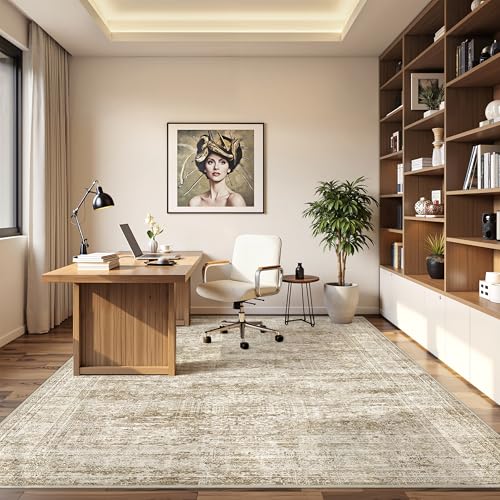 5x7 Area Rugs for Living Room (Brown/Ivory / 5' x 7' (Rectangular))