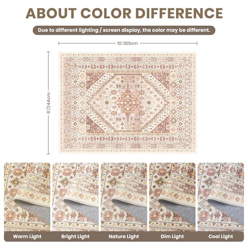 8x10 Area Rugs for Living Room (Red/Pink / 8' x 10' (Rectangular))